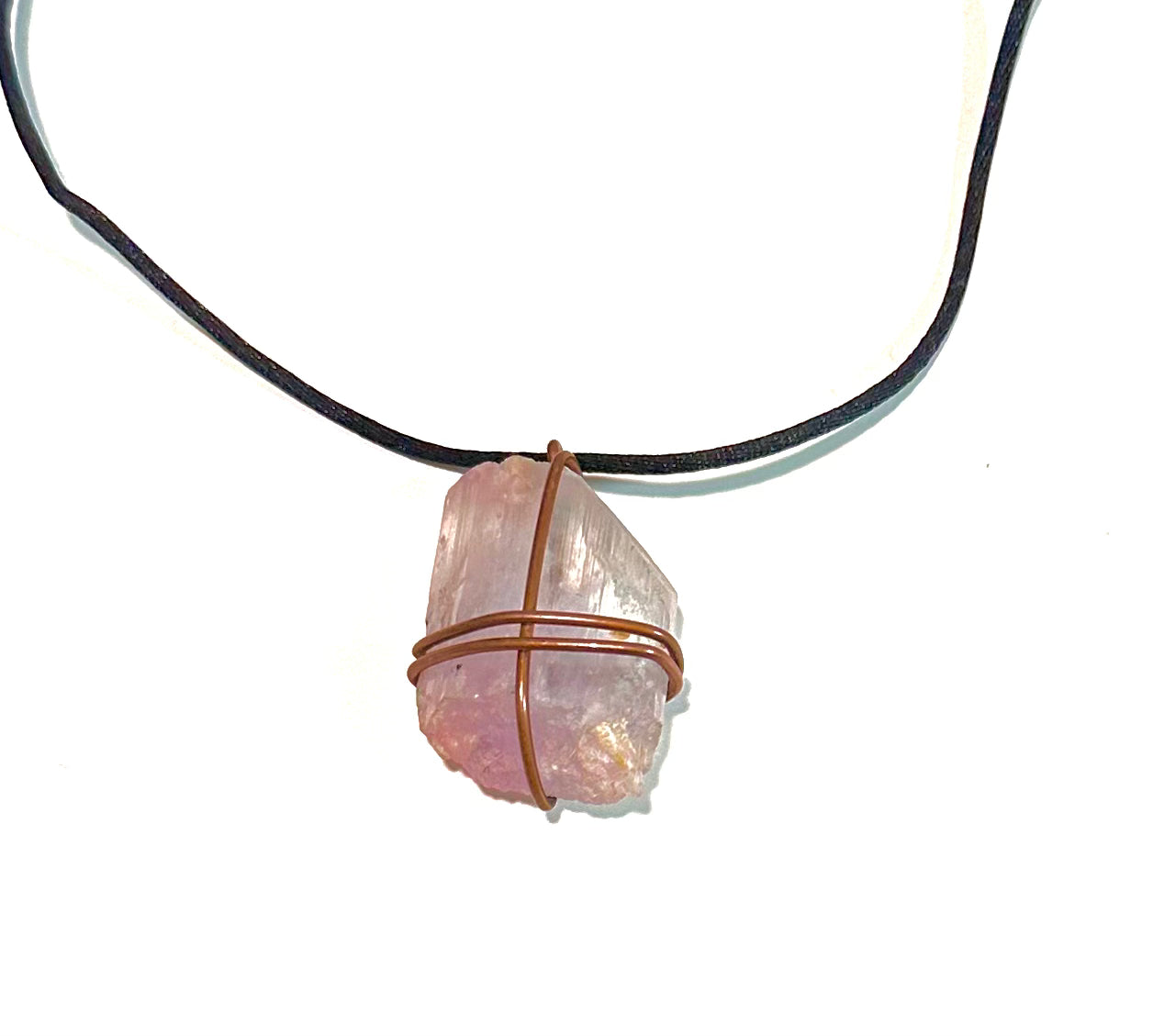 Kunzite Wrapped Necklace