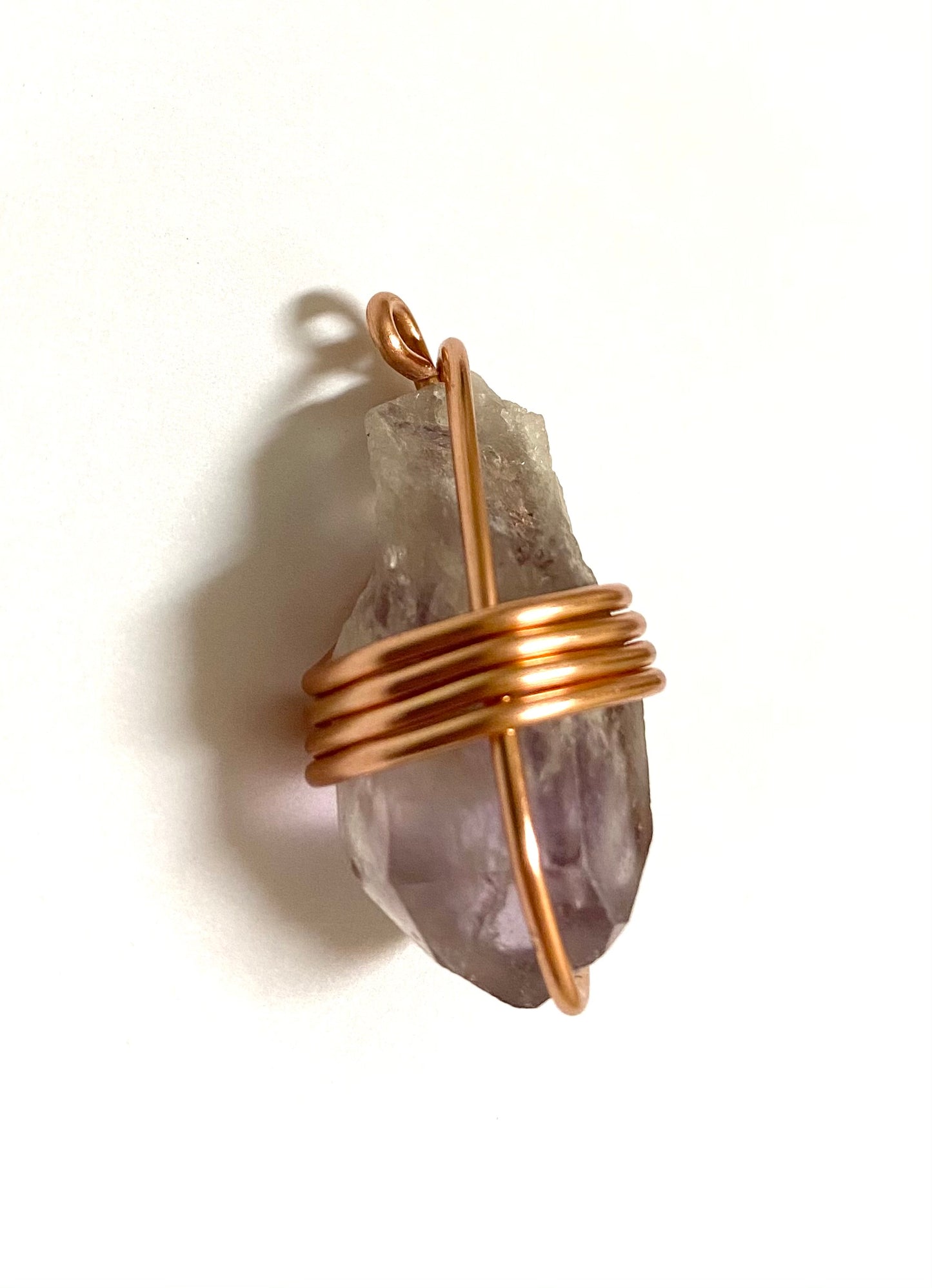 AMETHYST WIRE WRAPPED NECKLACE (Free shipping)