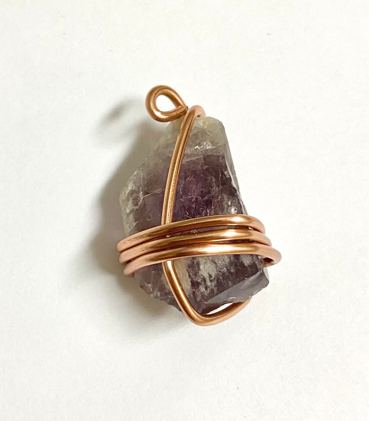 AMETHYST WIRE WRAPPED NECKLACE (Free shipping)