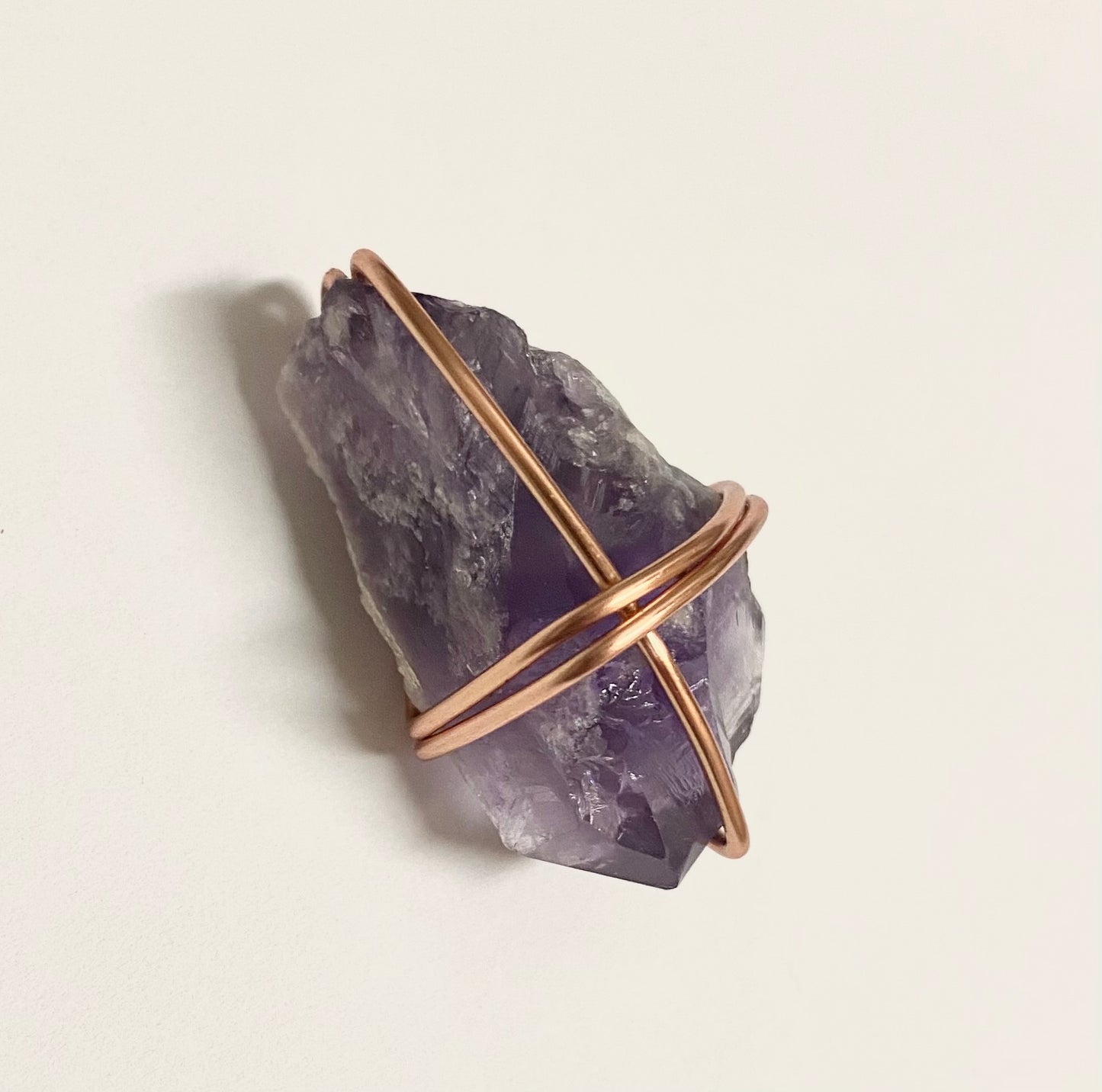 AMETHYST WIRE WRAPPED NECKLACE (Free shipping)